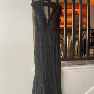 Formal black beaded gown